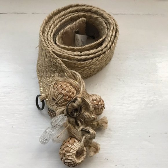 Ports 1961 Moonstones & beads jute woven belt - Picture 5 of 8